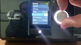 Como configurar as pressões do CPAP Resmed S10 Autoset [upl. by Adli]