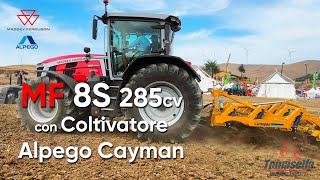 Prova in campo Massey Ferguson 8S con Coltivatore Cayman [upl. by Panthea]