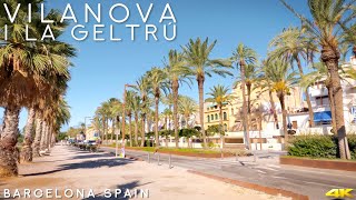 Tiny Tour  Vilanova i la Geltrú Spain  Biking along the city coast line  August 2022 [upl. by Ahrat]