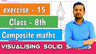 exercise15 visualising solid shapes class 8th  composite maths ntrsolutions [upl. by Nahallac]