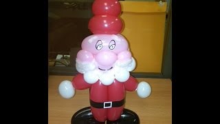 Como hacer un santa claus de globos  tutorial [upl. by Juliane]