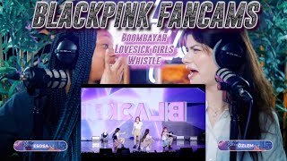 Blackpink Fancams 1  Boombayah Lovesick Girls Coachella and Whistle reaction  Twitch [upl. by Lyrrad]