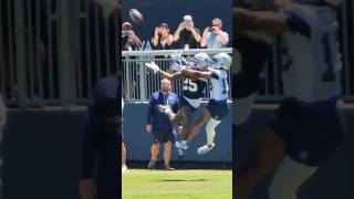 Nahshon Wright intercepts Dak Prescott at Cowboys training camp shorts [upl. by Roana]