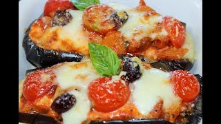 MELANZANE RIPIENE DI PASTA ALLA PARMIGIANA melanzane al forno MELANZANE GRATINATE RIPIENE di pasta [upl. by Ellehcal380]