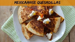 Mexicaanse quesadilla met paprika ui en tomaat  LEKKER EN SIMPEL [upl. by Monsour661]