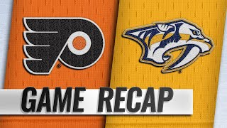 Arvidsson Saros lead Preds to 40 win against Flyers [upl. by Matthiew385]