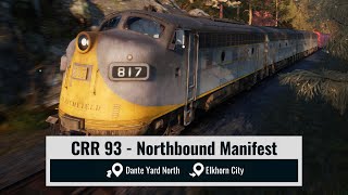 CRR 93 Northbound Manifest  Train Sim World 4  Clinchfield Railroad  F7  4K 60 PS5 [upl. by Yliah]