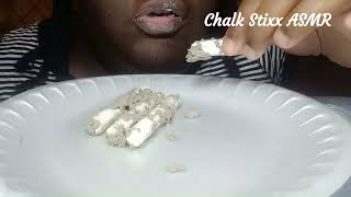 SCHOOL CHALK STICKS CRUNCH amp CLAY PASTE 2X THE SPEED MUKBANG  SATISFYING ASMR [upl. by Presley]