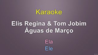 Elis Regina amp Tom Jobim  Águas de Março  Karaoke [upl. by Yttam]