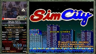 Reaching Metropolis in SimCity on SNES in Less Than 10 Minutes And then destroying it afterwards [upl. by Ocirederf]