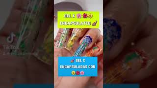 ENCAPSULATED GEL X FLOWER NAILS LONG [upl. by Lahcim]