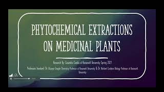 Phytochemical Extraction Methods Used On Medicinal Plants [upl. by Park]