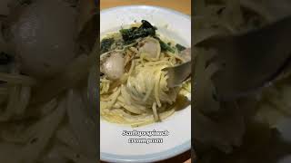 Plump sweet scallops spinach cream pasta ya [upl. by Faye776]