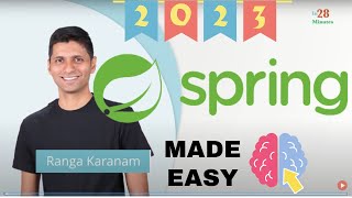 Spring Framework A Tutorial for Beginners  in28minutes  Ranga Karanam [upl. by Hayotal]