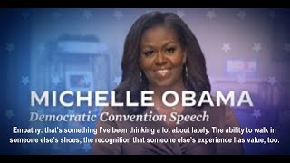 Michelle Obama DNC Empathy that’s something I’ve been thinking a lot about lately [upl. by Nakada]