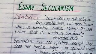 Essay on Secularism in India Meaning of Secularism Secularism essay in English essay writing [upl. by Solenne]