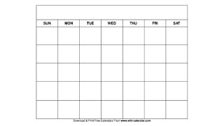 Printable Blank Calendar Templates  Wiki Calendar [upl. by Averat543]