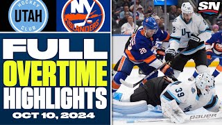 Utah Hockey Club at New York Islanders  FULL Overtime Highlights  October 10 2024 [upl. by Ydnes]