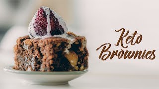 Keto Chocolate Brownie Recipe  Low Carb  Cooking ASMR  keto kerodessert [upl. by Noemys301]