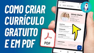 Como Fazer Um CURRÍCULO Pelo Celular em PDF e COM FOTO  2024 [upl. by Icul295]