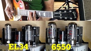 EL34 Vs 6550  Power Tube Comparison [upl. by Eilla]