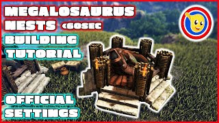 Ark How To Build A Megalosaurus Nest  Building Tutorial  Official Settings [upl. by Adnyl695]