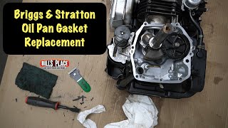 Briggs amp Stratton Oil Pan Gasket Replacement On Model 121S170127F1 [upl. by Esiole]