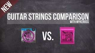 Guitar Strings Comparison Ernie Ball vs Daddario [upl. by Esinrahc389]