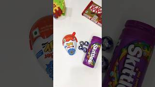 Skittles Gems in Kinder Joy Popsicle shotrs youtubeshorts shortsvideoviral [upl. by Milford]