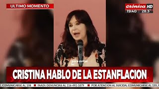 Cristina habló de la estanflación quotEs la catastrofe socialquot [upl. by Allerim865]