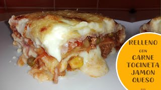 PASTICHO DE CARNE  Lasaña con carne y queso [upl. by Decrem493]