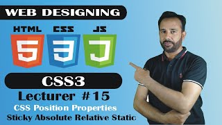 CSS3 Position Properties relative absolute sticky static [upl. by Porty]