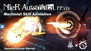 FFXIV x Nier MCH Nier Automata Skill Effects Mod preview EW Spoiler [upl. by Ellekim265]