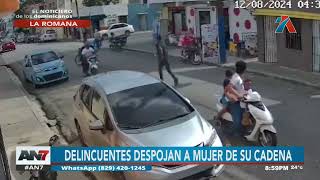 Cámaras de seguridad captan en vivo robo hacia una mujer [upl. by Cirdes]