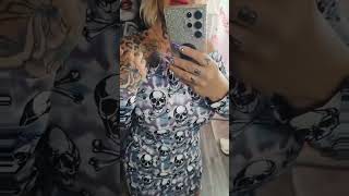 Temu Try on haulskull off the shoulder dress temuhaul temu summerlyn lasvegas [upl. by Hadihahs396]