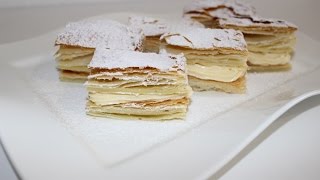 RECEPT ZA KREMPITU NA FRANCUSKI NAČIN  MILLEFOGLIE NAPOLEON [upl. by Landes]