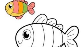 How to Draw A Beautiful Fish 🐠🐟 Only 2min with Colour full ShadeA P Drawing [upl. by Ertha]