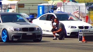 BMW M3 E92 vs BMW 1er M Coupe Drag Race 14 Mile Viertelmeile Acceleration Beschleunigungsrennen [upl. by Susanetta]