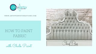 How to paint fabric with chalk paint [upl. by Eniluj]