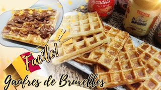 🧇Gaufres de Bruxelles Recette Facile Rapide Gaufre de fête foraine Belges [upl. by Ymerrej]