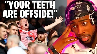 American Reacts to Most OFFENSIVE Football Chants EVER [upl. by Sheeree163]