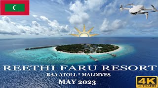 Reethi Faru Resort  Maldives  DRONE  4K  2023 [upl. by Dietz]