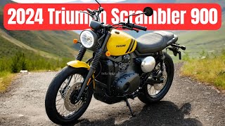 2024 TRIUMPH SCRAMBLER 900  A RUGGED OFFROAD BIKE WITH AN ELEGANT STREET MACHINE DESIGN [upl. by Chirlin]