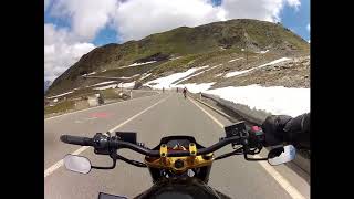 Suzuki Bandit 1200  STELVIO PASS 2018 Stilfser JochPasso Stelvioless trafficpure engine sound [upl. by Ylecic]