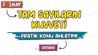 Tam Sayıların Kuvveti  7 Sınıf Matematik  2023 [upl. by Nahgam]