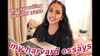 reading the essays that got me into harvard  college essay tips and tricks [upl. by Steinman]