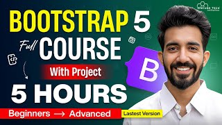 Bootstrap 5 Full Course for Beginners Website Project Included  Learn Bootstrap in 5 Hours 2024 [upl. by Oswell291]