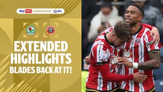 BLADES BACK  Blackburn Rovers v Sheffield United extended highlights [upl. by Claresta]