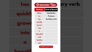 Parts of Speech in English Grammar with Example [upl. by Glynda]