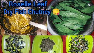 Mwitha Na Gwran Roselle Leaf Dry Fish Recipe Dry Fish Chutney 😋 Bodo Recipe sangitaboro446 [upl. by Ylnevaeh]